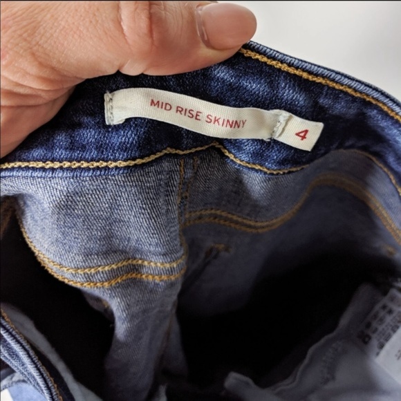 LEVIS Jeans Mid Rise Skinny Medium Wash 0614 - Picture 4 of 8